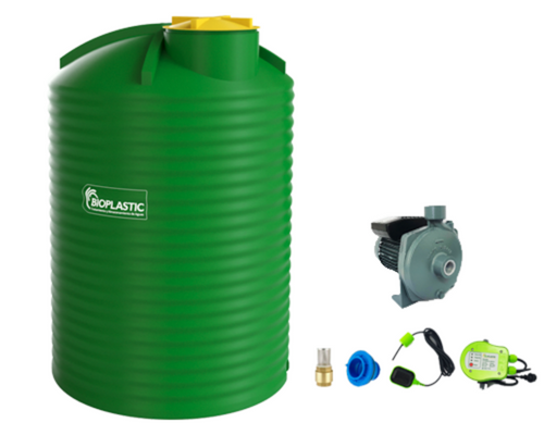 Combo estanque vertical 2000 lts + kit bomba 1,5 hp fabricacion  italiana